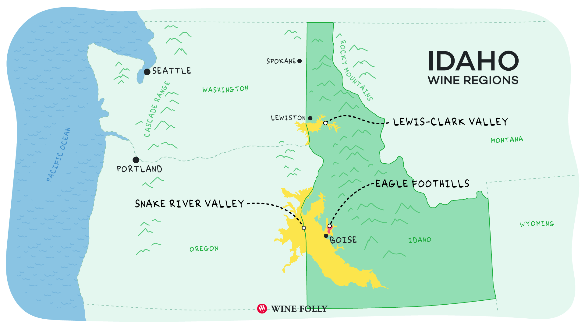 Wine Folly: Idaho Map