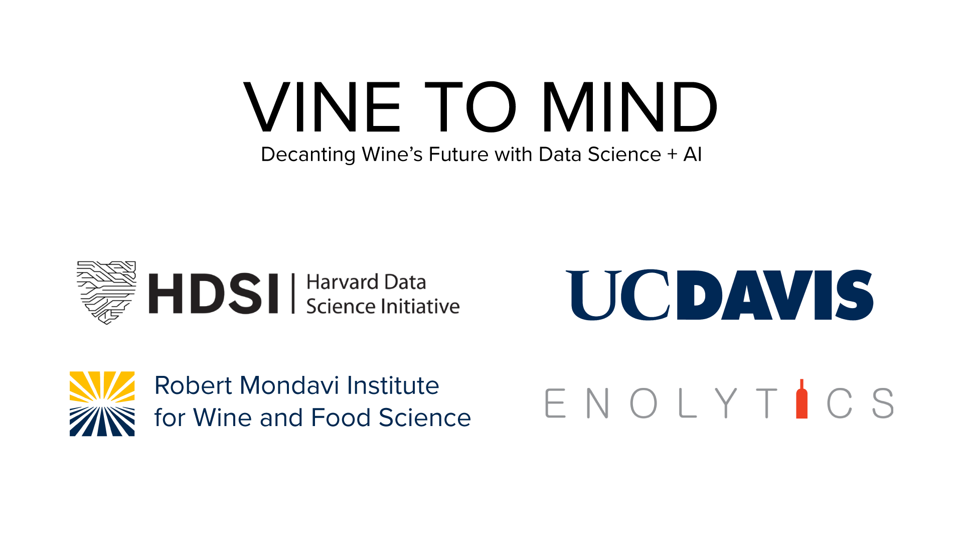 Vine to Mind 2026 — UC Davis and Harvard Data Science Initiative